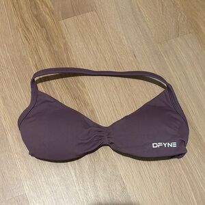 Dfyne grape strappy bra